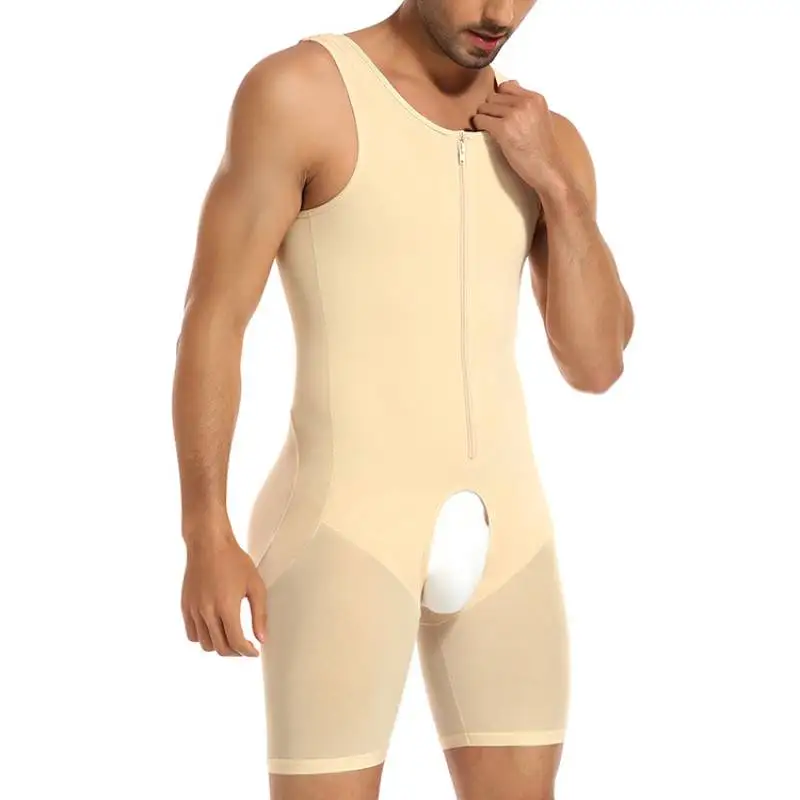 Men's Shapewear Bodysuit Tummy Control Butt Lifter Full Body Shaper Girdle High Compression Slimming Suit Fajas Colombianas