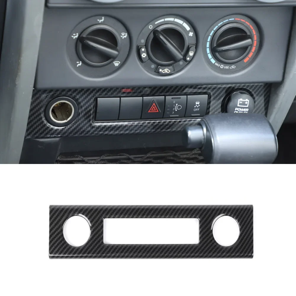 

For Jeep Wrangler JK 2007-2010 Car Cigarette Lighter Adjust Panel Frame Trim Styilng Interior ABS Auto Moldings