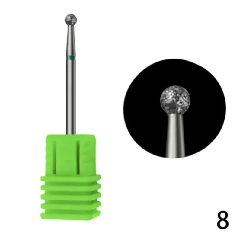 Brocas de diamante para unhas com chama, 3/32 '', arquivo elétrico russo, fresa para manicure, cutícula, ferramenta para remover unhas, 1 peça