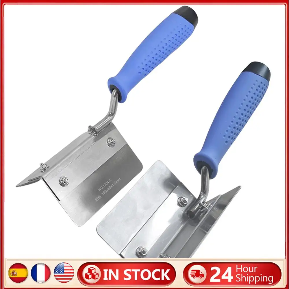 

Stainless Steel Drywall Trowel Internal/External Angle Corner Drywall Tool with Soft Grip Handle Corner Knife for Drywall