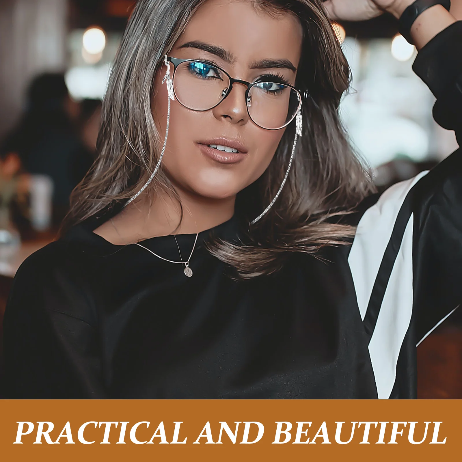 

Glasses Chain Eyeglass Cords Women Leaves Holder Stainless Steel Trendy Sunglasses Strap Fashion Necklace Accessories