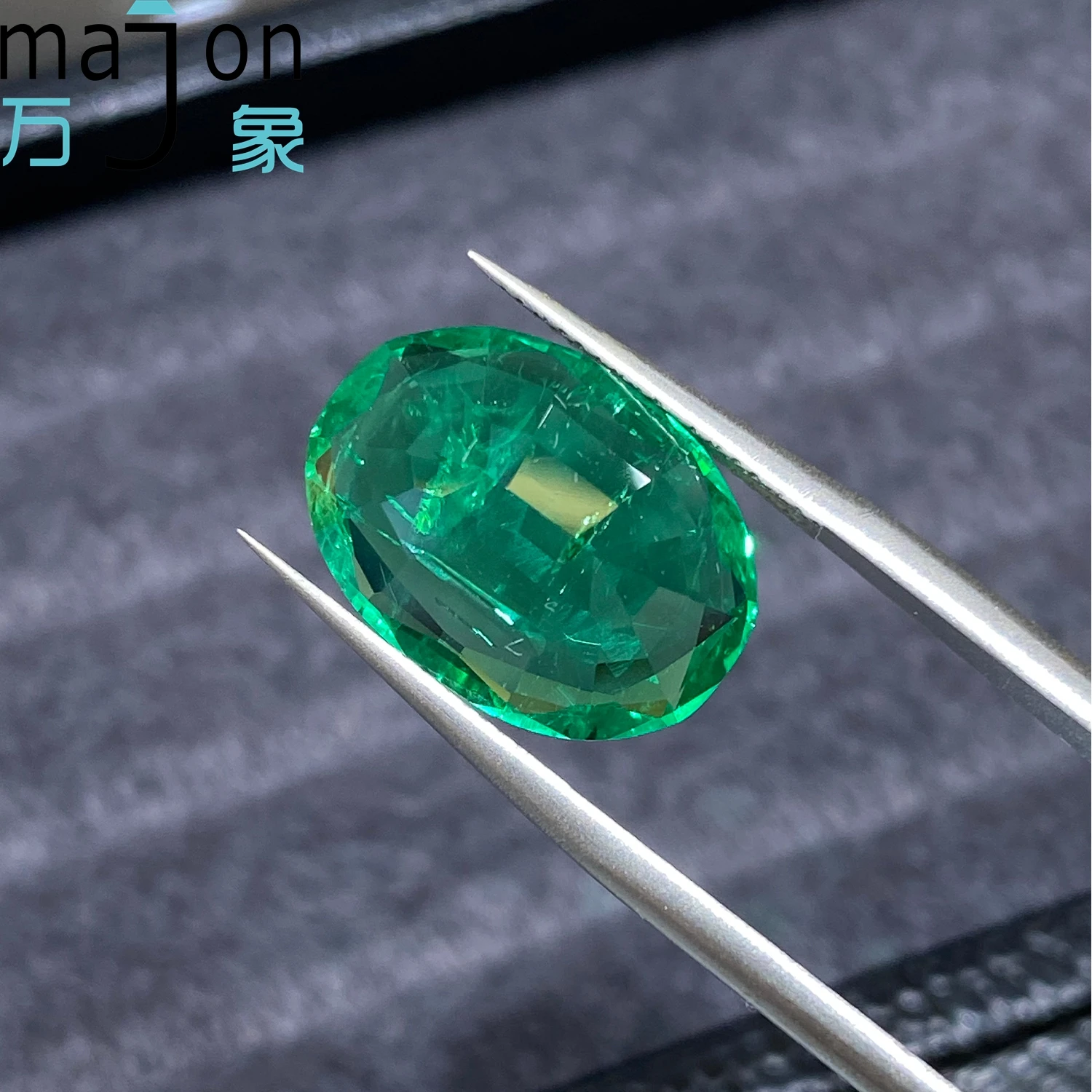 

AGL Certificate Top 5.9CT Lab Grown Stone Oval Cut Columbia Emerald Gemstone for DIY Advanced Jewelry Making Materials