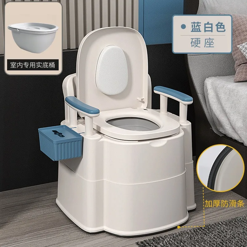 

Портативный туалет для дома, специально разработанный для пожилых людей, мобильный прикроватный туалет с защитой от запаха для ночного использования дома.