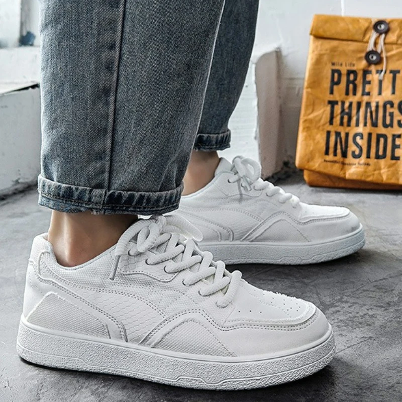 Fashion Designer Men\'s Shoes Breathable Sneakers Orange Platform Running Shoes Non Slip Tennis Shoe Outdoor Lace-up Casual Shoes