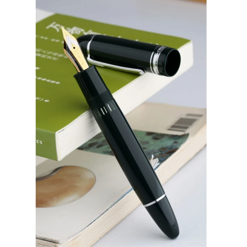 Majohn P141 مكبس نحاسي حامل كبير قلم حبر رقم 8 F بنك الاستثمار القومي حبر بصري نافذة تصميم مدرسة مكتب الكتابة أقلام الهدايا PK MB 149 #3