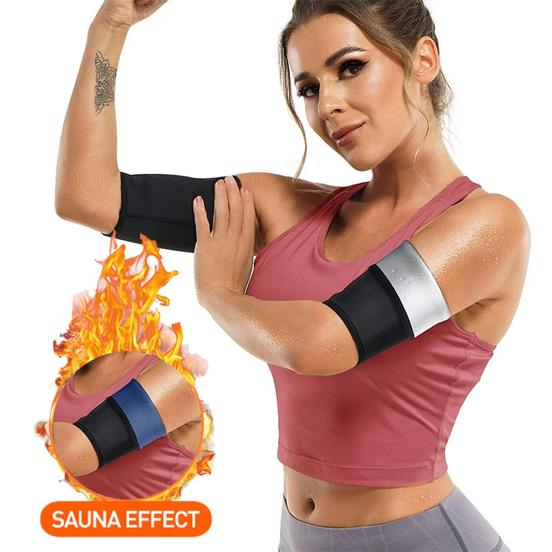 1Pair Compression Arm Sweatband Arm Slimming Sport Sauna Armbands Fat Burning Weight Loss Fitness Arm Trimmer Wrap Straps