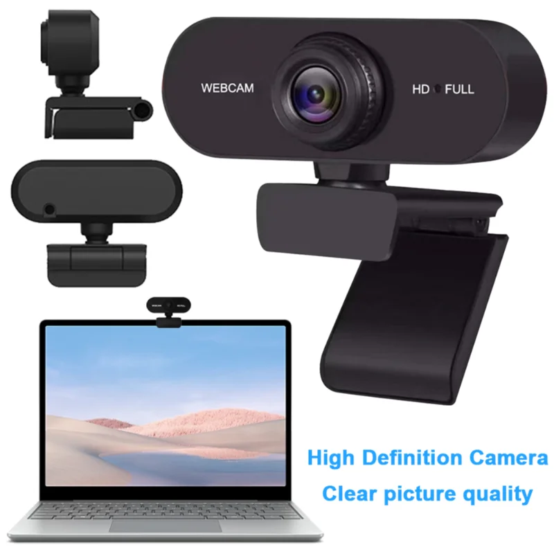 USB HD 1080P/2K Web Camera Plug and Play with Microphone PC Webcam Business Webcam for PC/Laptop Conferencing and Video Calling