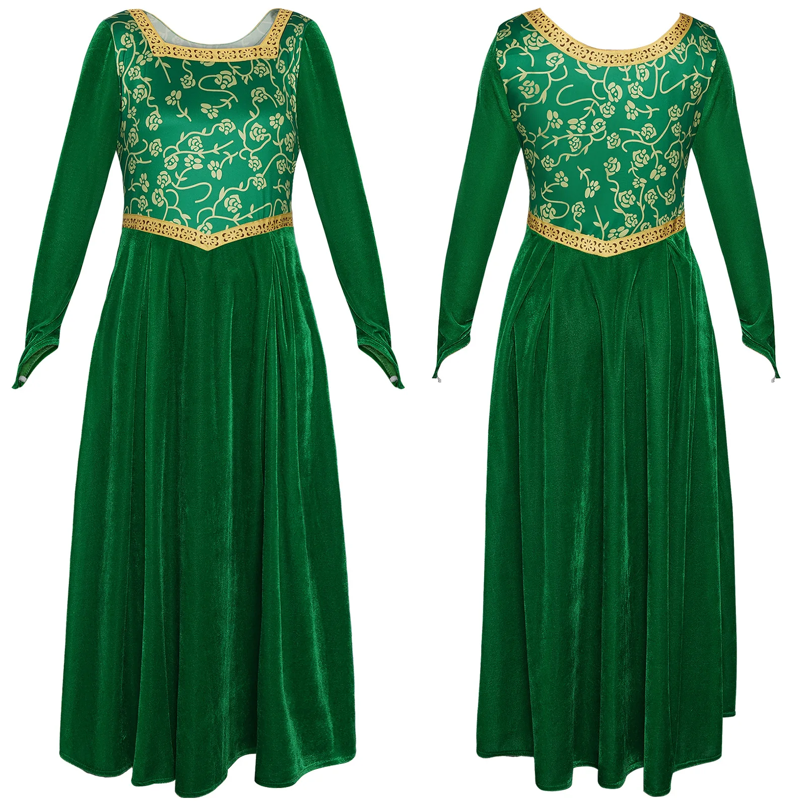 American Animated Film Shrek Costume Green Dress Princess Fiona Dress  CosplayHalloween Stage Princess Dress As A Birthday Gift - AliExpress