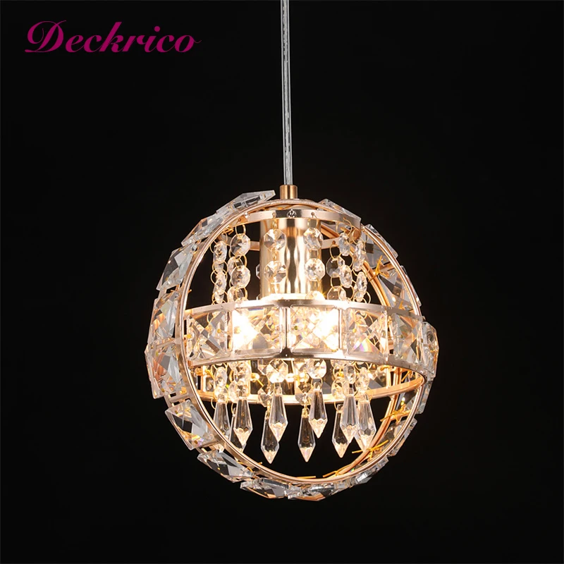 

Indoor K9 Crystal Glass Adjustable E27/E26 Pendant Lights Luxury Bedside Chandelier Ceiling Lamp Lumiere Chambre Lustre Fixture