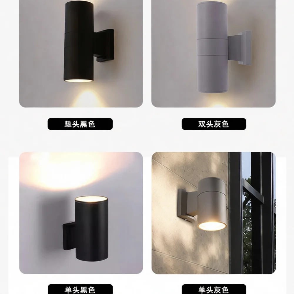 Waterproof Outdoor Wall Sconce Modern Aluminum Exterior Lamp Garden Porch Lighting IP65 LED Decor Light For Villa Patio