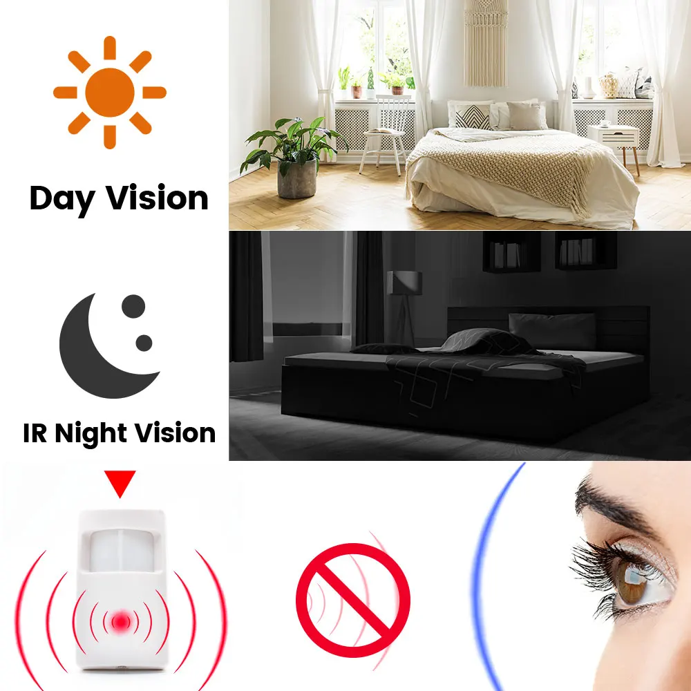 WGWK 3/4/8MP Night Vision Mini POE IP Camera Security Monitor Video 940nm Infrared Surveillance Invisible Human Detection Camera