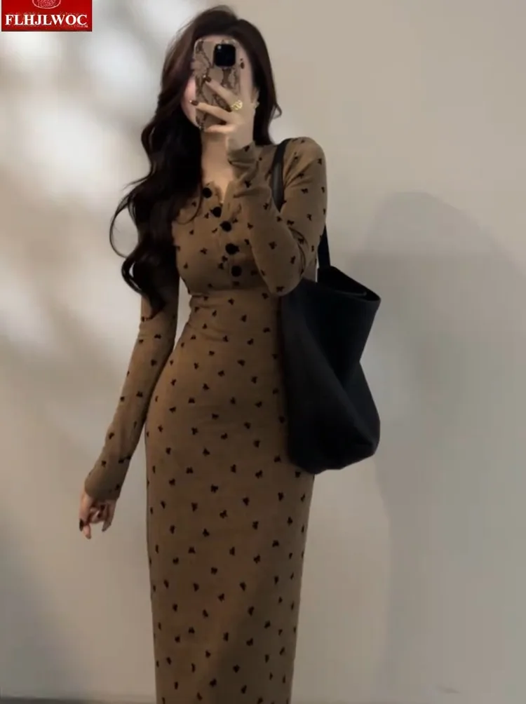 Taste T-Shirt Kleider Neue Mode 2026 Frühling Langarm Casual Chic Koreanischen Stil Französisch Design Bodycon Verband Kleid Vestidos