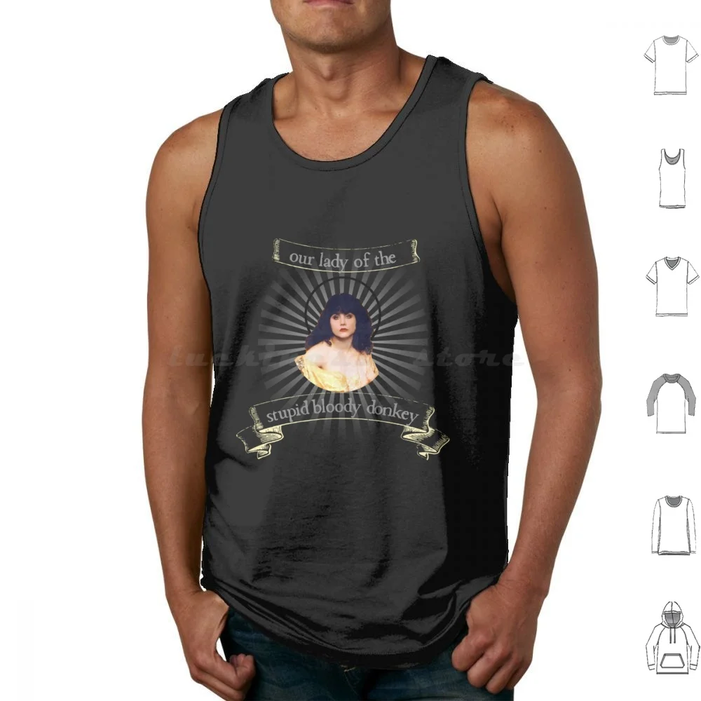 Nadja , Our Lady Of The Stupid Bloody Donkey Tank Tops Print Cotton What We Do In The Shadows Energy Vampire