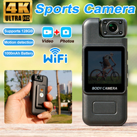 4K HD WiFi Mini Camera Portable Digital Video Recorder Color Screen Wearable Camera Night Vision Police Cam 1080P Small Camcorde