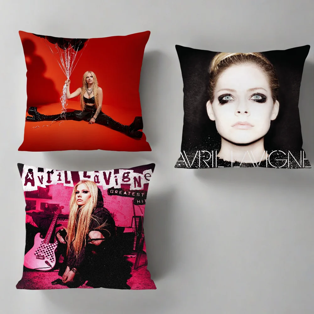 New Album Singer Lavigne cushion cover Pillow Case Sofa Bedroom A-AvrilS Living Room Bedside Table Backrest Printing Square