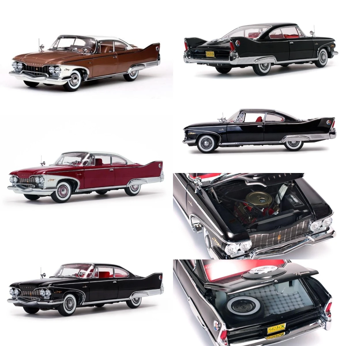 

SunStar 1:18 For Plymouth Fury Hard Top 1960 Classic Cars Alloy Full Open Limited Edition Metal Model Ornament Toy Gift