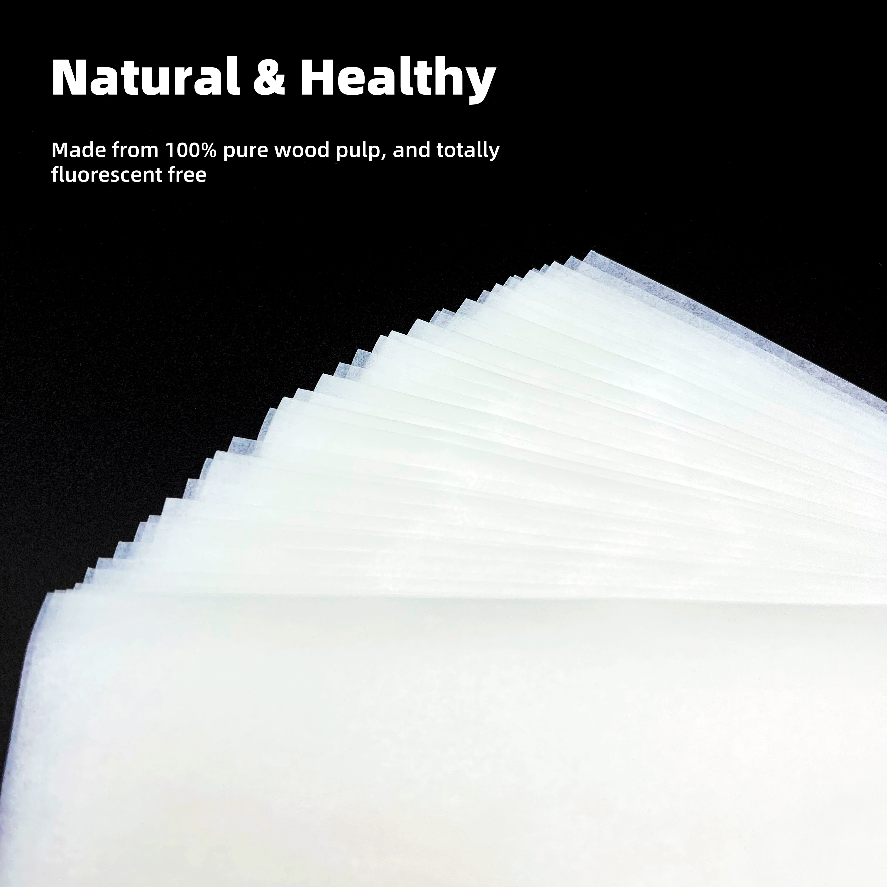 50/100 ورقة من ورق الضغط المقطوع مسبقًا من ورق البرشمان المطلي بالسيليكون على جوانب مزدوجة لآلة ضغط الصنوبري (52 جرام)