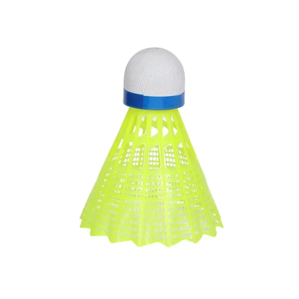 Volante de nailon para mesa, cabeza de bola de fibra, estilo de lana redonda completa, bádminton de plástico para entrenamiento al aire libre, duradero