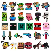 10-50PCS Hot Toys  Cartoon My World Game Shoes Charm Decorations PVC Decorations Diversity Detachable Waterproof For Party Gifts