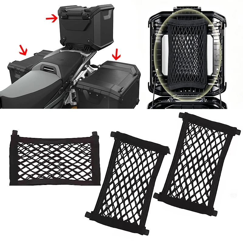 2026 R1300GS ADV Motorcycle Suitcase Networks Luggage Bag Storage Cargo Mesh Net For BMW R 1300 GS Adventure R1300GSA 2025