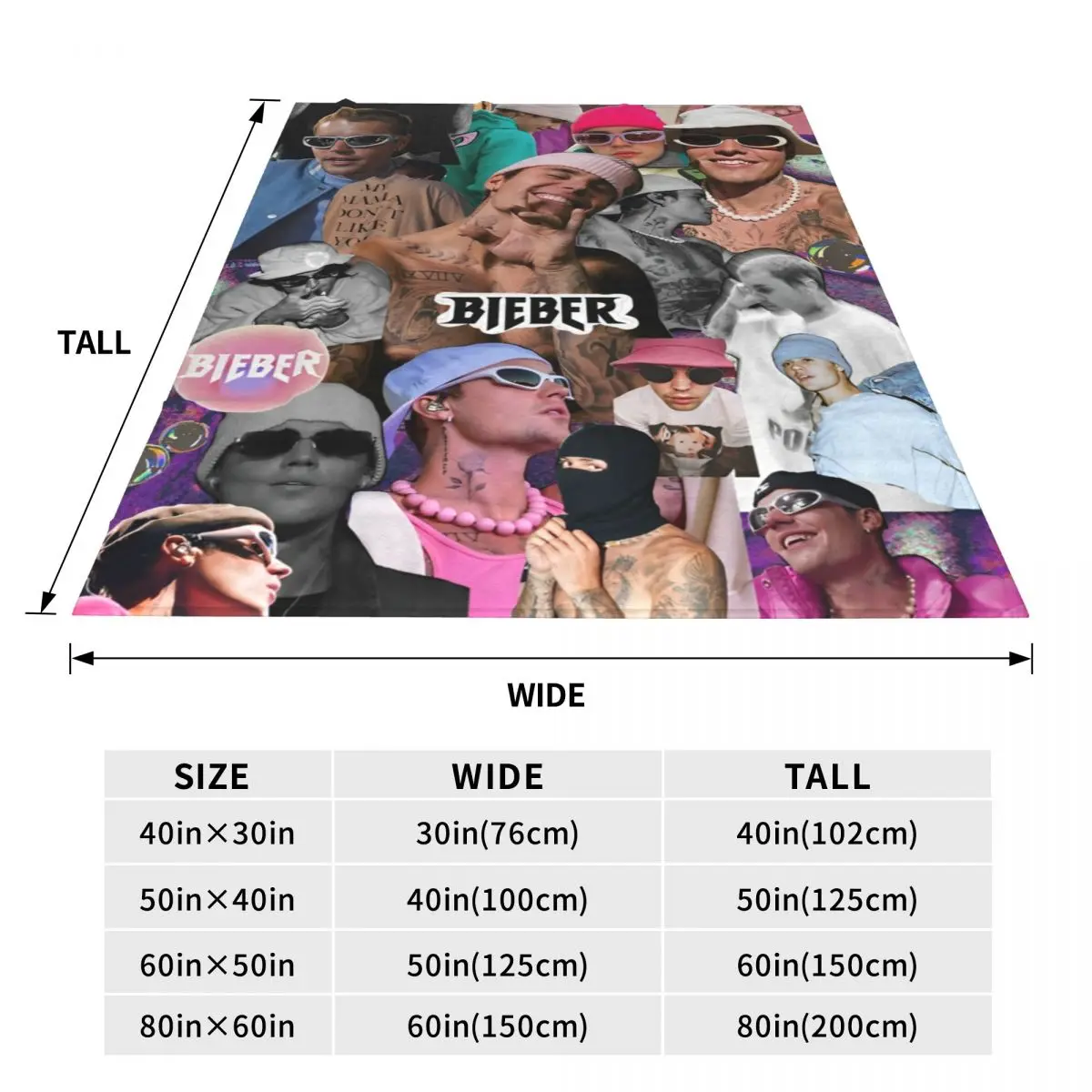 Pop Singer J-Justin Bieber Blankets Flannel Autumn/Winter Portable Super Soft Throw Blanket for Bedding Office Bedding Throws