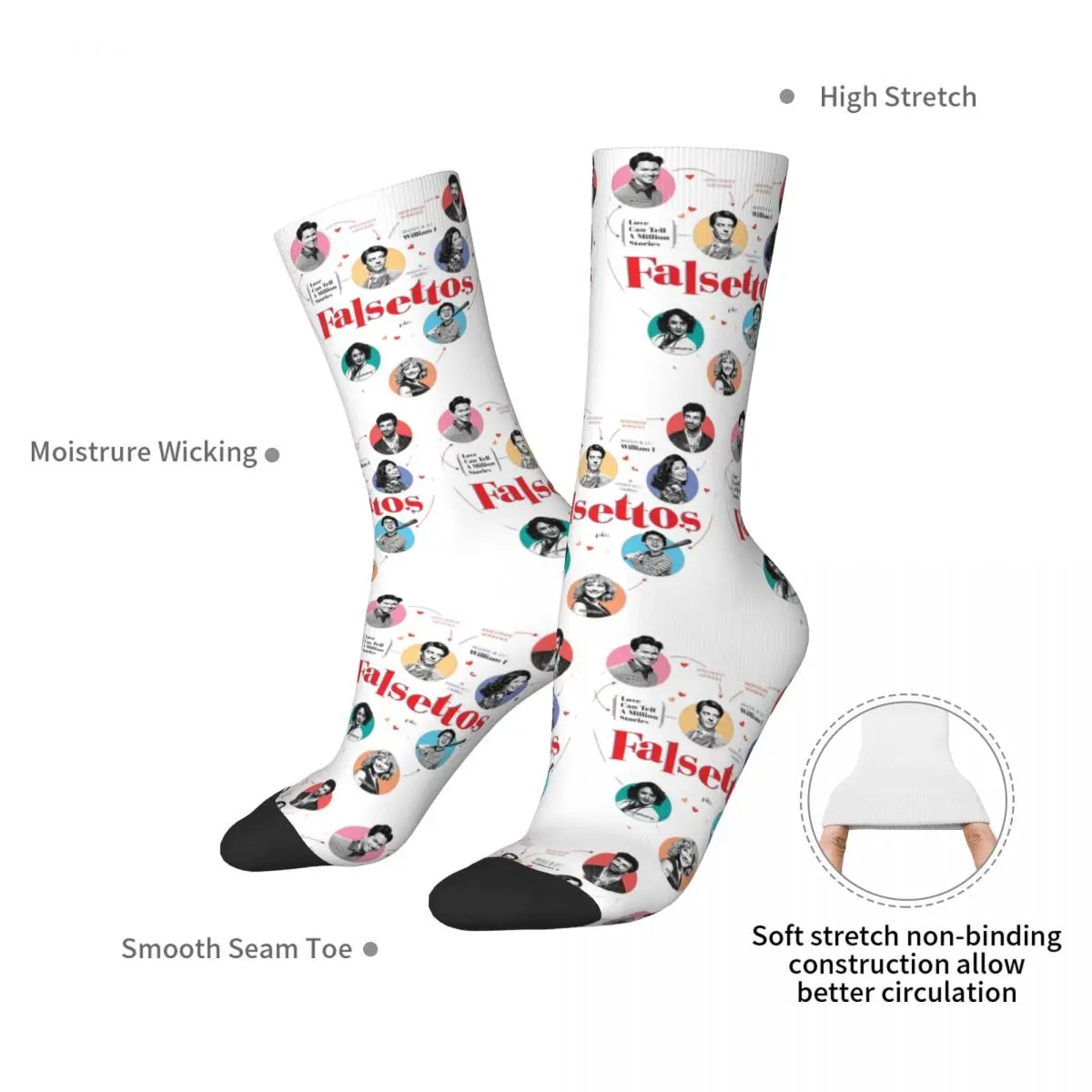 جوارب Falsettos 2016 ملصق Harajuku جوارب فائقة النعومة لجميع المواسم جوارب طويلة إكسسوارات لهدايا عيد الميلاد للرجال والنساء #5