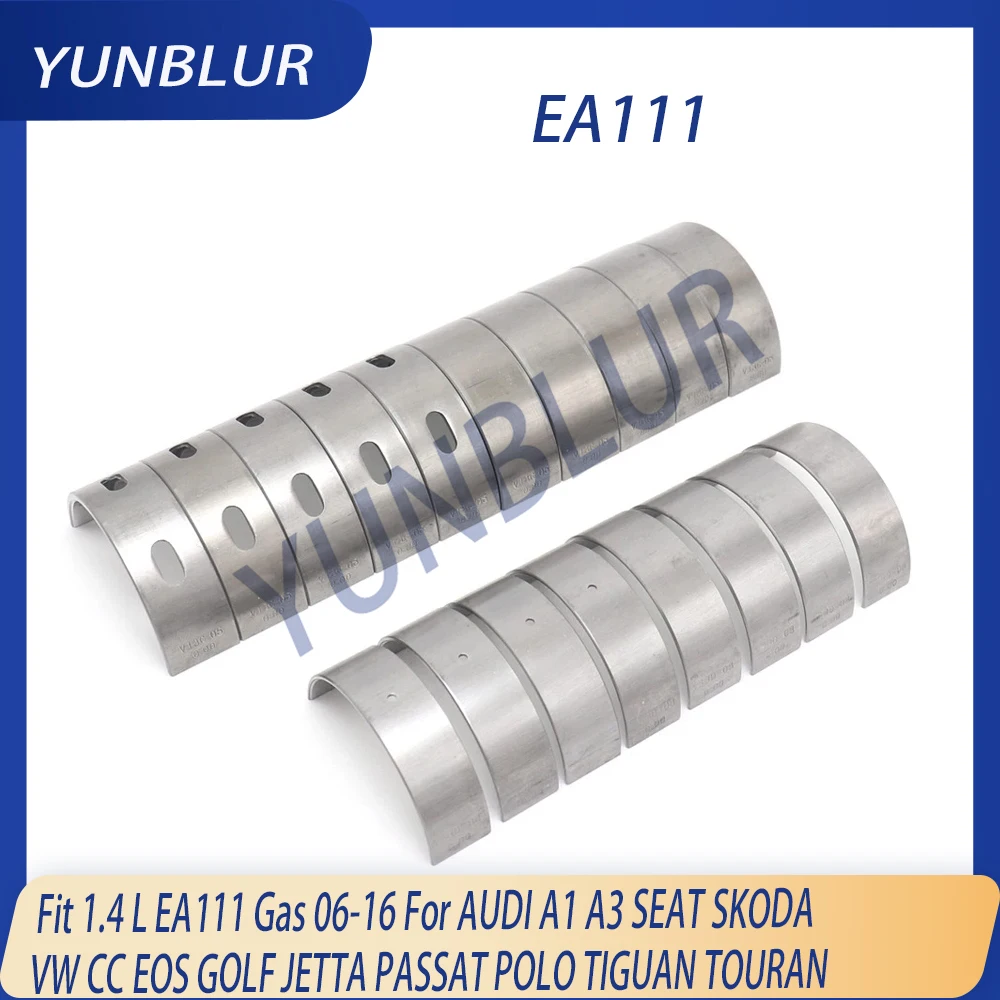 EA111 STD Engine Main & Connecting Rod Bearing Set Fit 1.4 L T GAS 06-16 L4 For VW TSI Volkswagen Tiguan Golf AUDI A1 SKODA SEAT