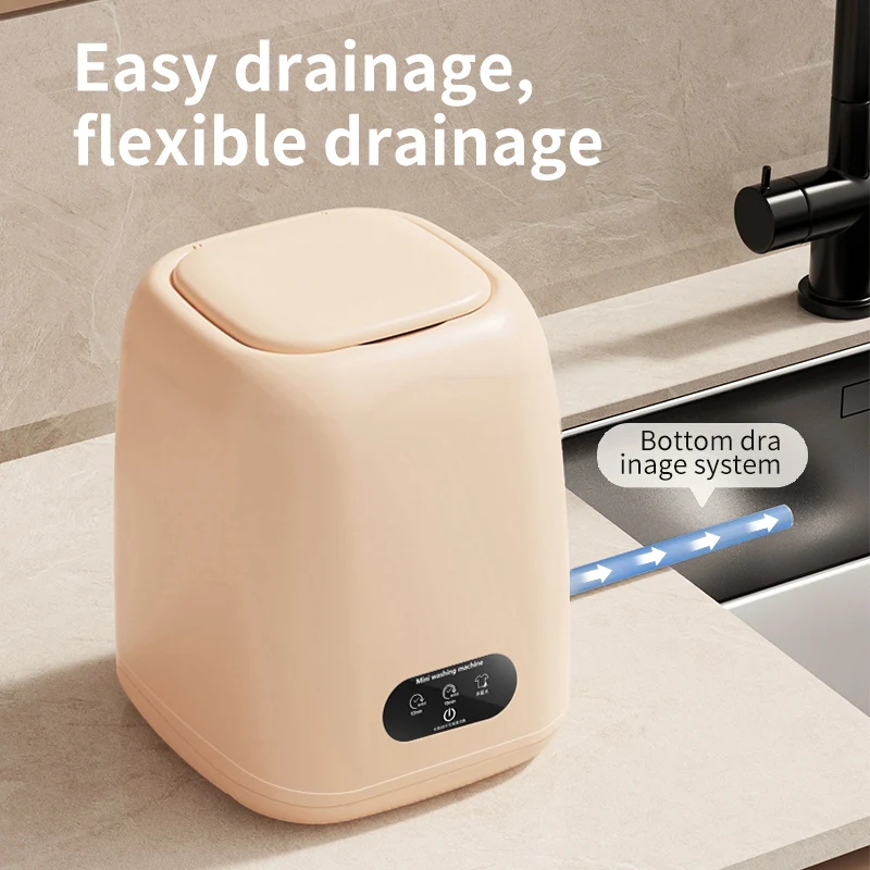Fully Automatic Portable Washing Machine Mini Washer For Underwear Children's Clothes Small Washing Machine With Spin Dryer 220V