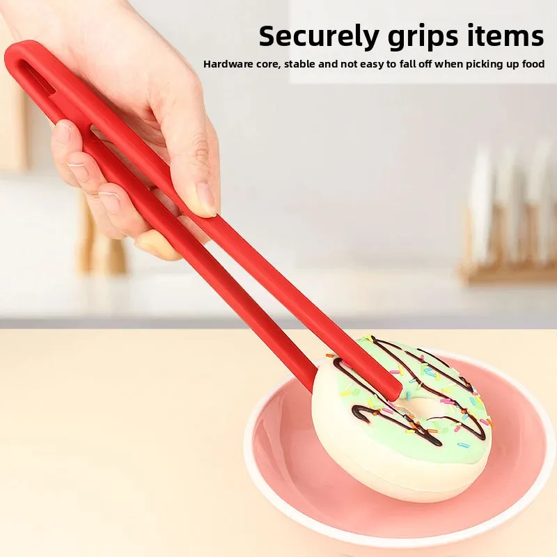 Mini All-in-One Silicone Food Tongs, Bread, Cake, Buffet Clips, Kitchen Baking Cooking Utensils