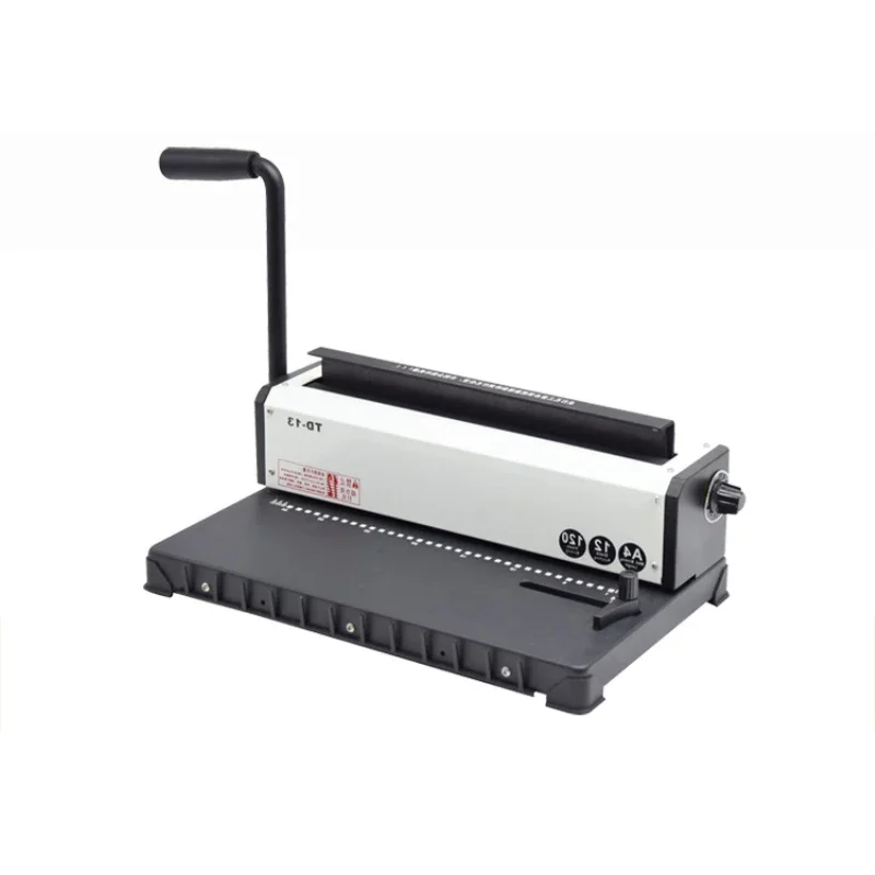 

Upgrade TD-13 Manual Spiral Binding Machine Metal Paper Book File Punching And Binding One Iron Ring Book Binding Office Supplie