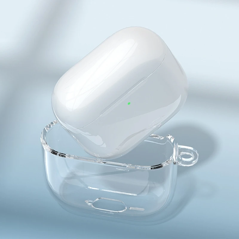 Capa protetora transparente TPU à prova choque para bolsa fone ouvido proteção corpo inteiro