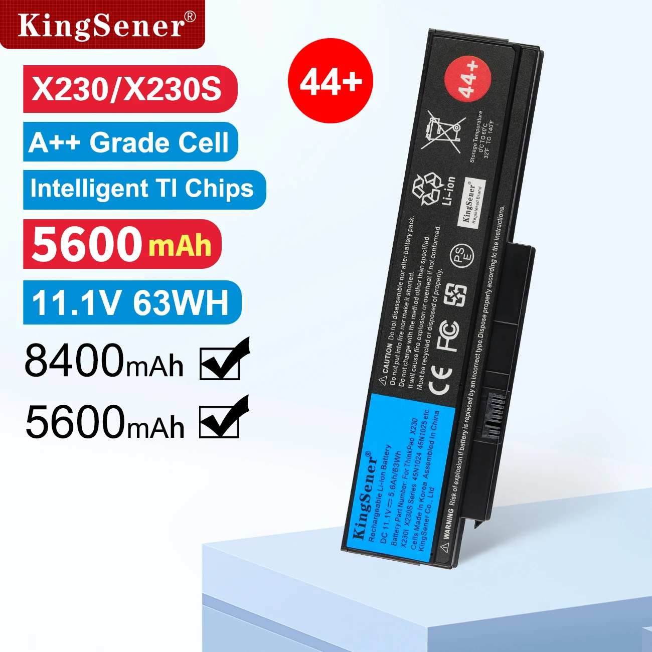 KingSener 45N1025 Laptop Battery For Lenovo Thinkpad X230 X230i X230S 45N1024 45N1028 45N1029 45N1020 45N1021 63WH 94WH