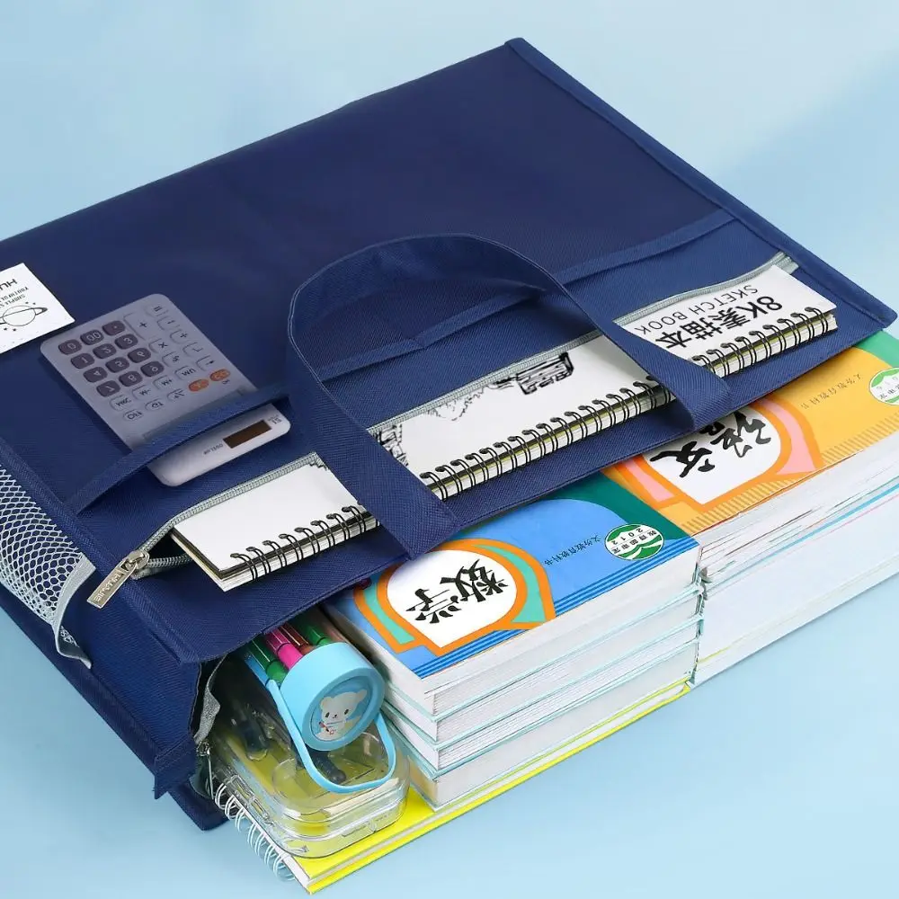 

Портативная утолщенная сумка-портфель из оксфорда на молнии для книг формата А3, вместительная сумка для хранения художественных принадлежностей, сумка для студентов-художников, школьных и офисных принадлежностей