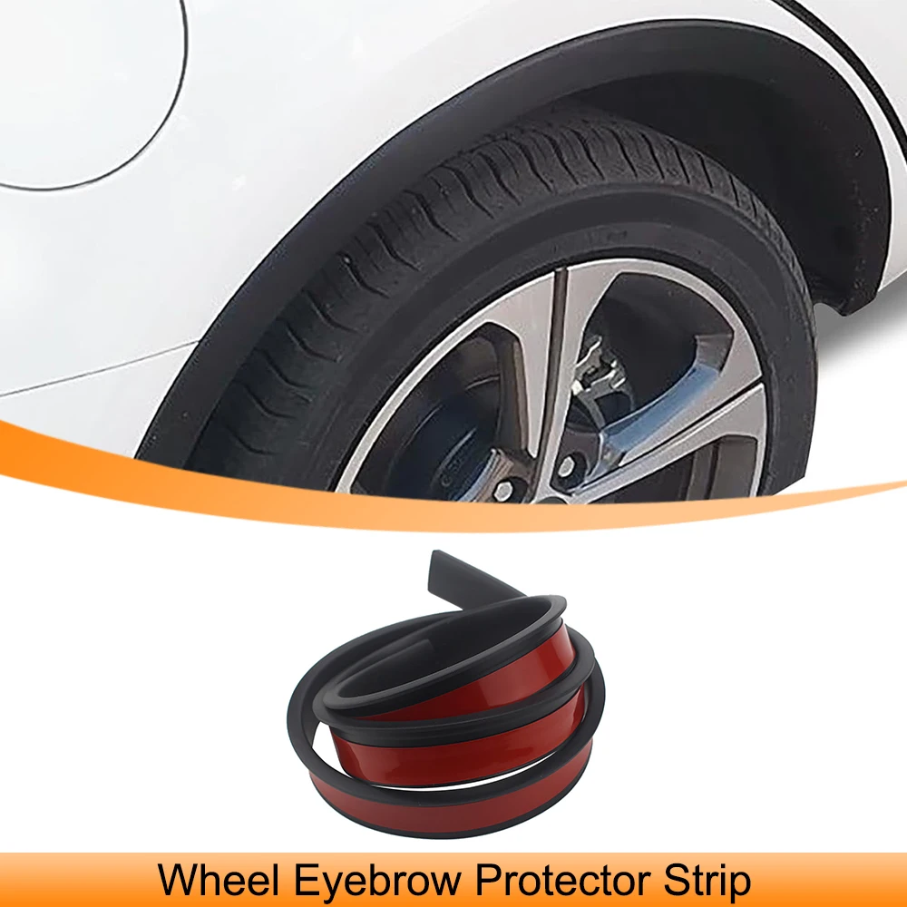 

Car Wheel Eyebrow Arch Trim Lips Strip Fender Flare Protector Universal Rubber Wheel Eyebrow Protector Scratch Proof Accessories