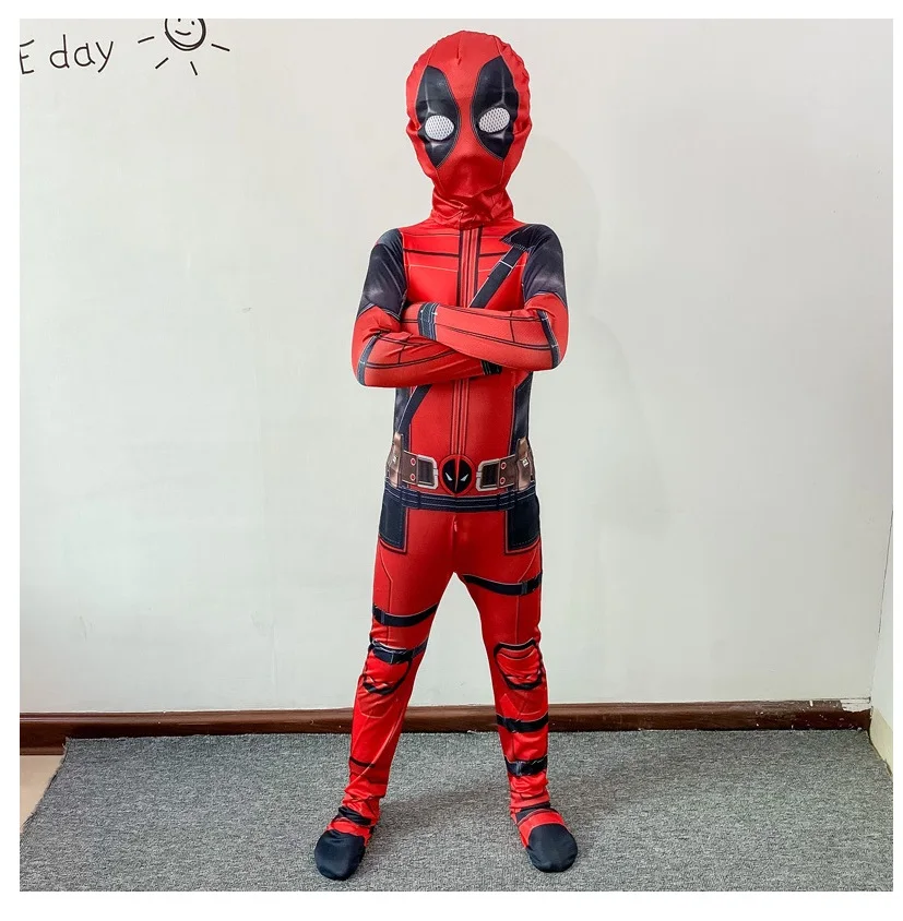 

Red jumpsuit cosplay jumpsuit children's clothing anime clothing performance 3D digital printing