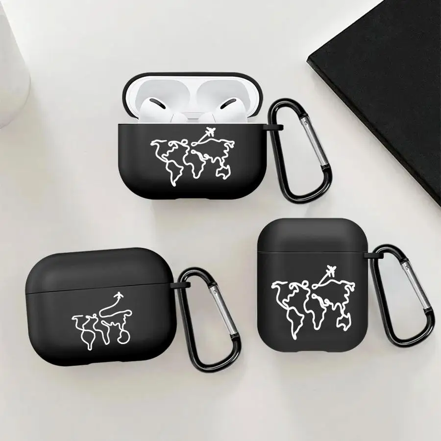 Airplane Route Earphone Cases Cover Case For Airpods 3 Pro3 4 Pro 2 1 Pro2