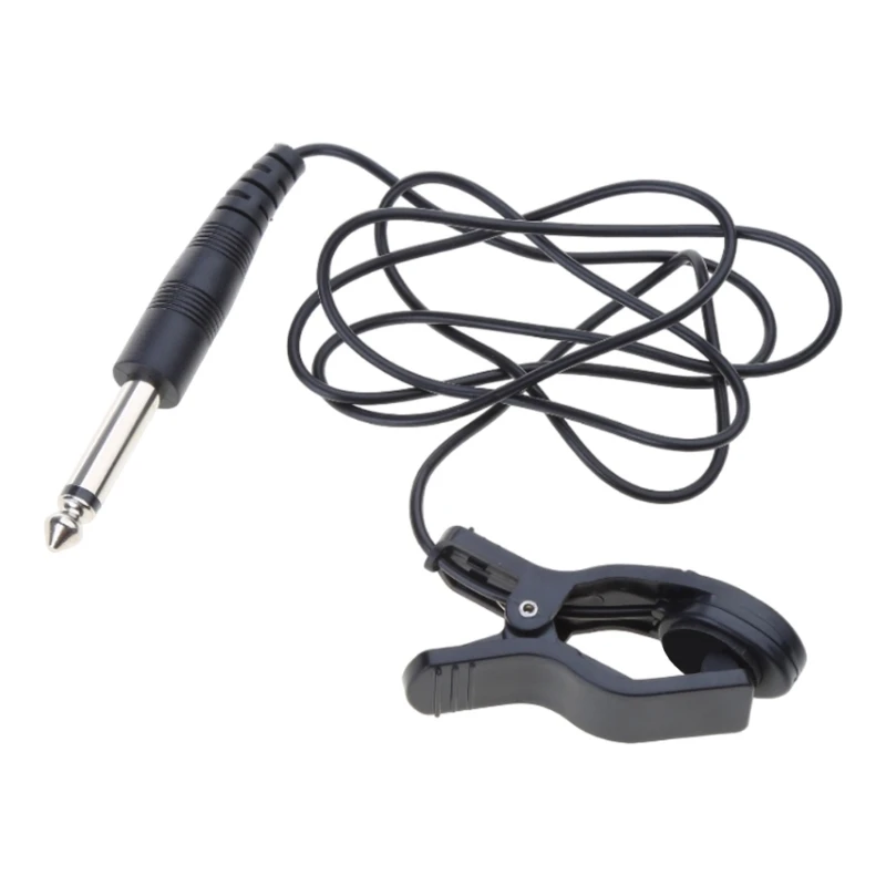 Microfones de contato piezoelétricos universais com clipe para guitarra acústica, baixos, mandolins, bouzouki, violinos, banjos e ukuleles.