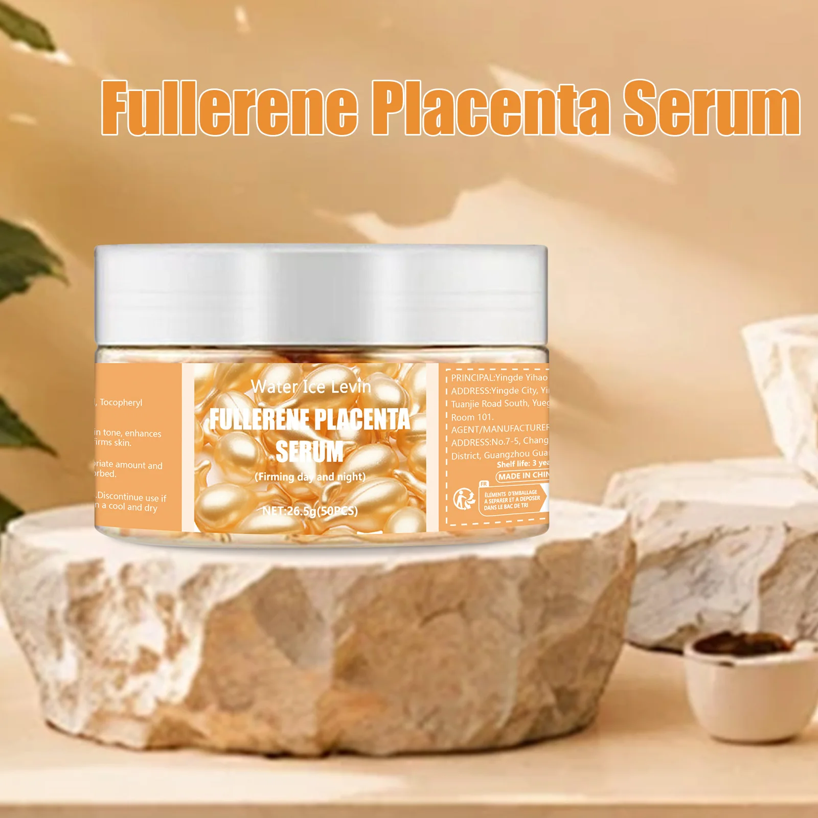 سيروم فوليرين المشيمة مع حمض الهيالورونيك والببتيد، يجدد الترطيب، ويشد البشرة ليلاً ونهارًا