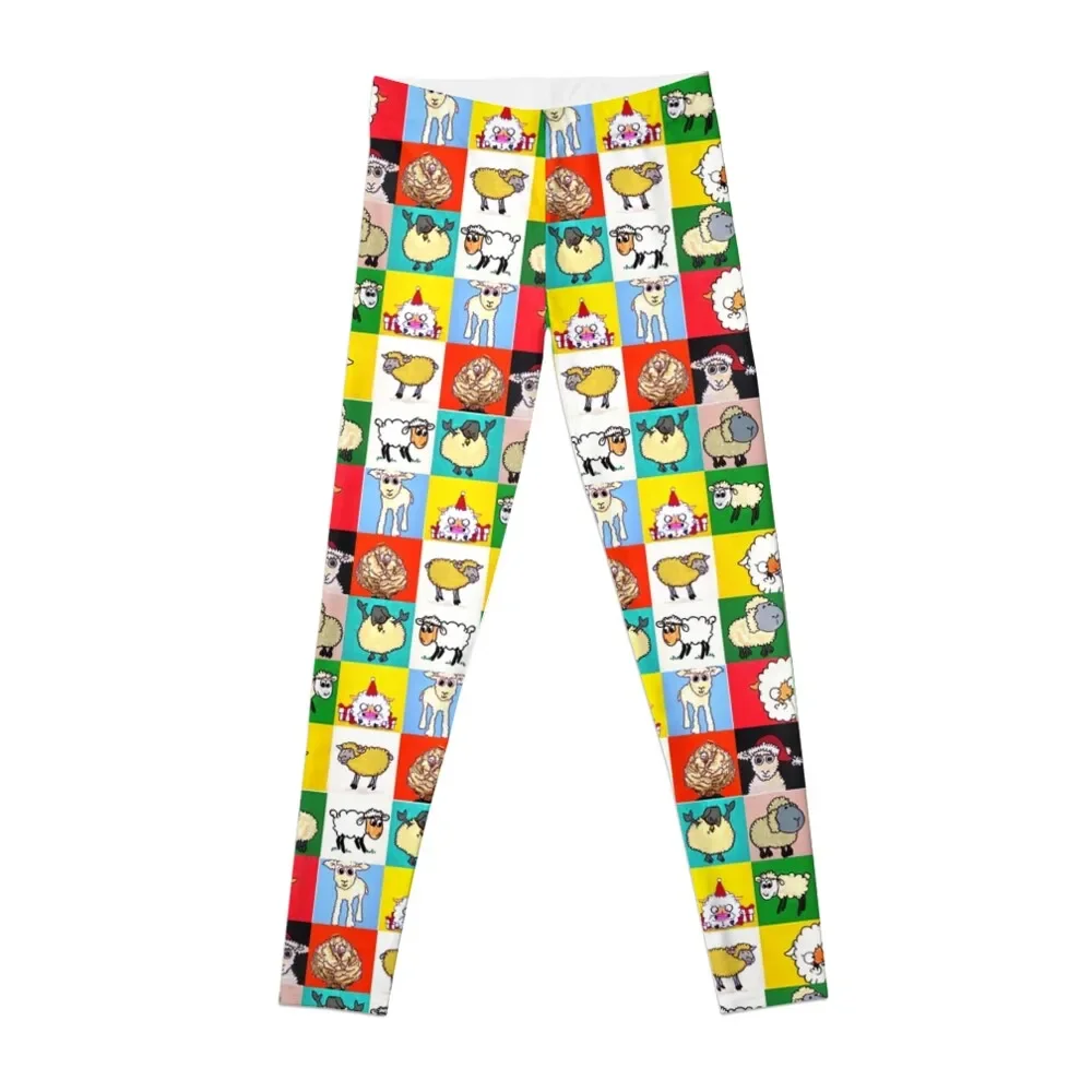 

Sheep Collage Leggings for physical sportswear for gym Women's trousers leggins push up woman Womens Leggings