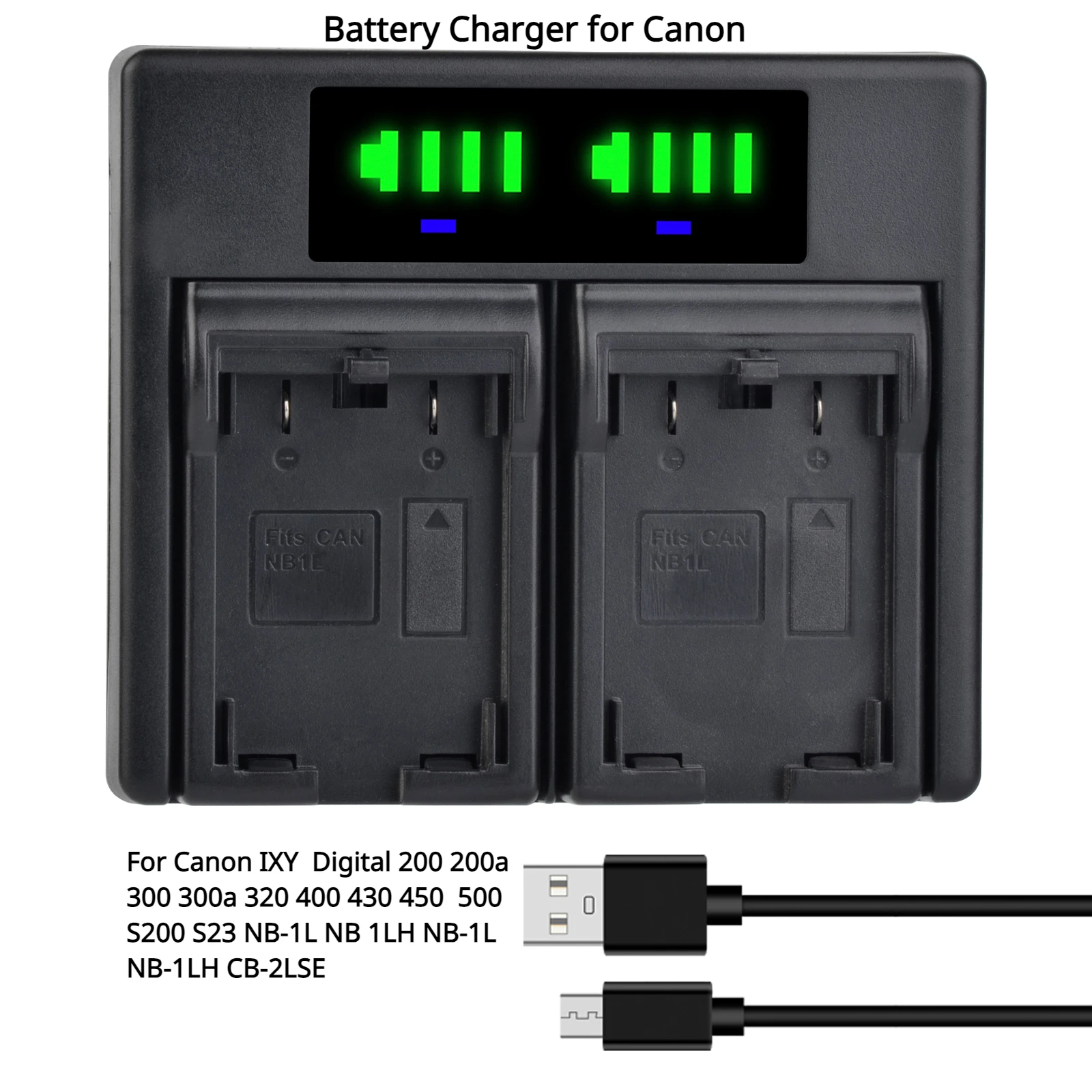 Battery Charger for Canon IXY Digital 200 200a 300 300a 320 400 430 450 500 S200 S23 NB-1L NB 1LH NB-1L NB-1LH CB-2LSE