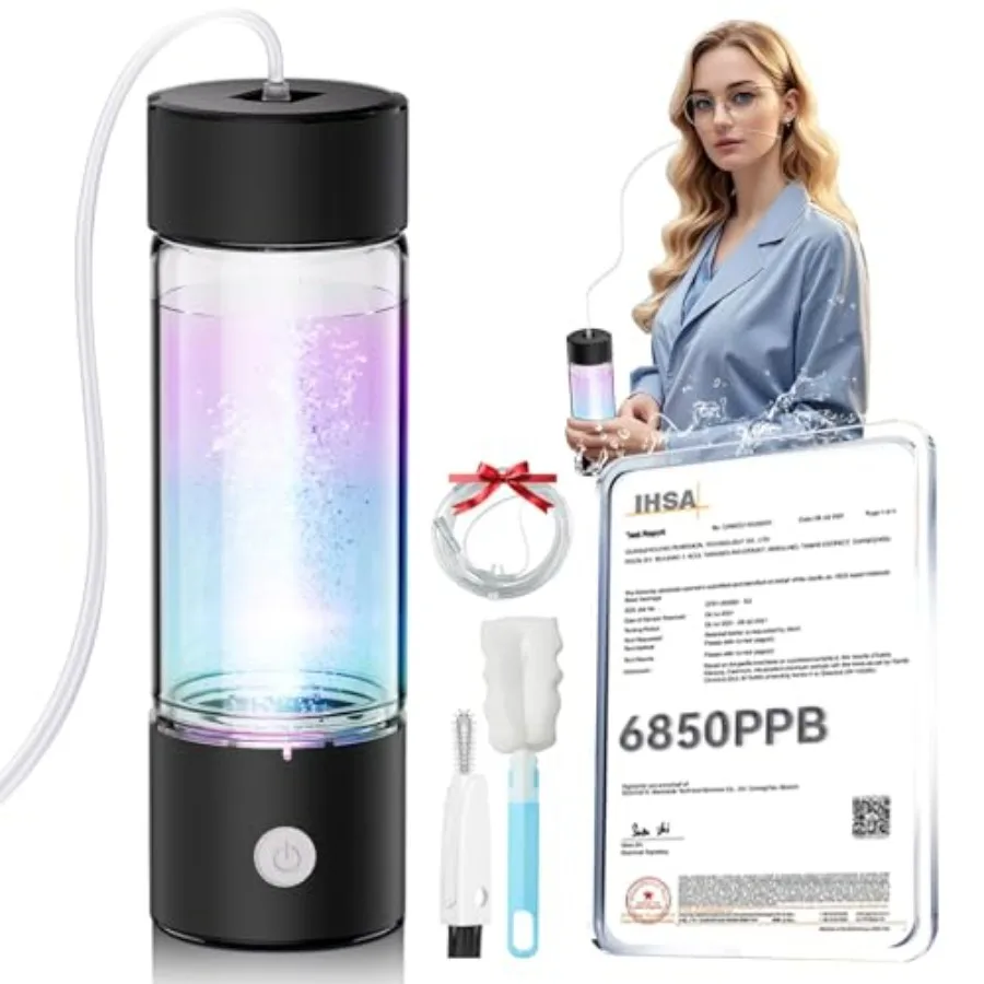 

6.0 Upgrade Hydrogen Water Bottle and Hydrogen Absorption SGS Certification - 6850PPB Hydrogen Water Bottle NO.1-24-Hour Hydrog