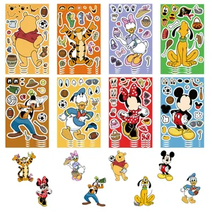 Disney-Mey, Minnie, Donald Duck, 8 Blätter, für Kinder, lustiges Partyspiel Hauptverkauf Mickey Head - №5