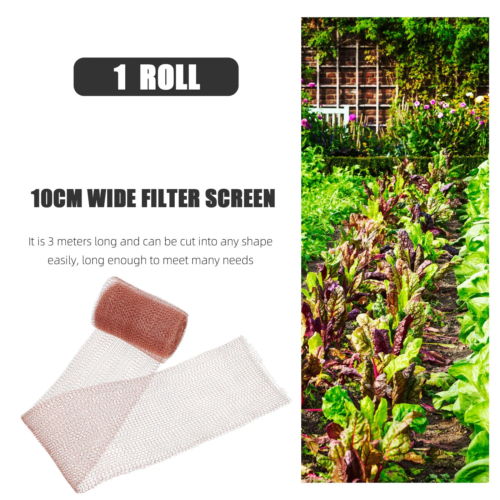 شبكة نحاسية 3 متر مرنة مقاومة للدموع مقاومة للصدأ الحياكة صافي مانع لحديقة القواقع الآفات القوارض الحشرات التحكم الحلزون