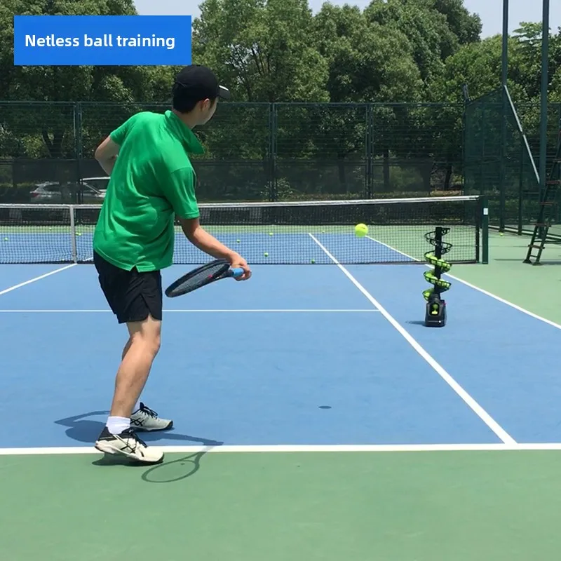 Tennis throwing machine coach ball machine single belt catch net practitioner training equipment special self-service machine