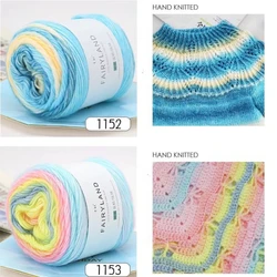100g Gradient Cake Yarn Sweater Scarf Hat Hand Knitting Yarn Crochet Stick Needle Medium Fine Wool