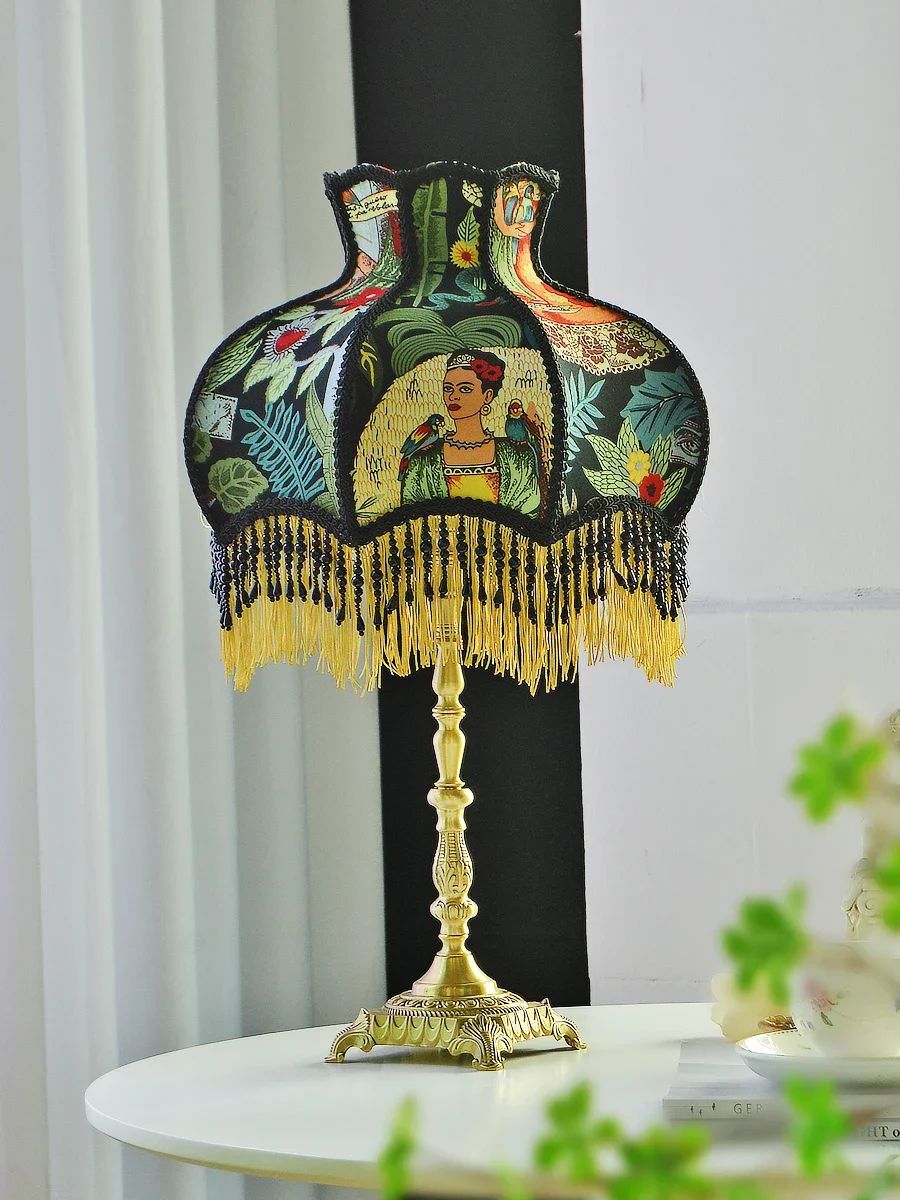 Tassel table lamp handmade living room bedroom bedside atmosphere court