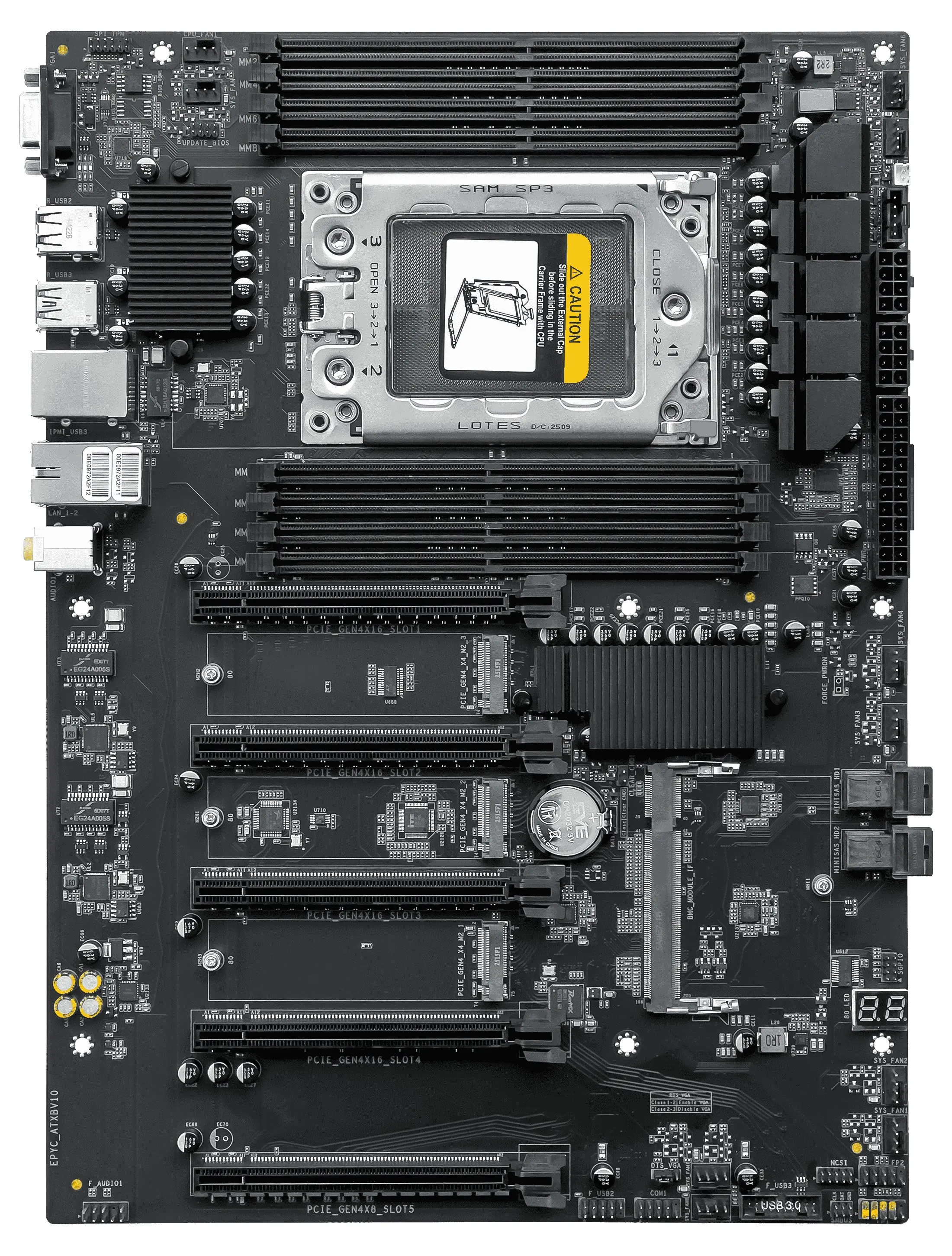 JGINYUE H13 마더보드 세트(BMC IPMI AMD EPYC 7002 7003 시리즈 CPU 키트 포함) 8채널 메모리 최대 2T 4*PCIe X16 듀얼 2.5G 네트워크 썸네일 2