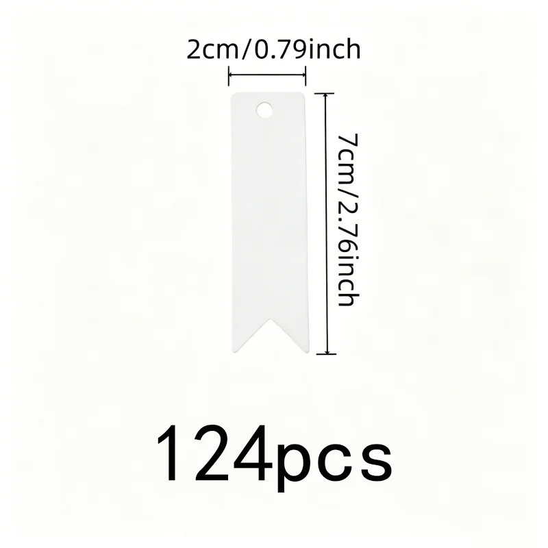 124 pcs Blank Gift Tags, Lightweight Paper Card, Gift Wrapping Decoration Wedding Favor Labels, Blank Smooth Surface