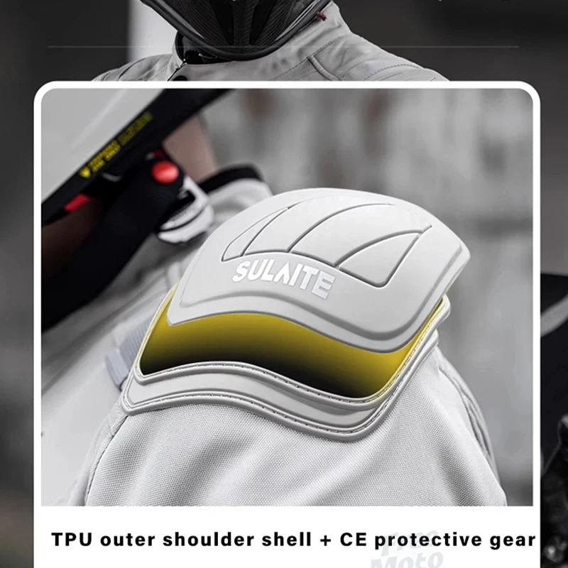 SULAITE Breathable Motorcycle Jacket Men Sport Protective Gear Armor Jackets for Dirt Bike ATV Motocross Off-Road Riding Items