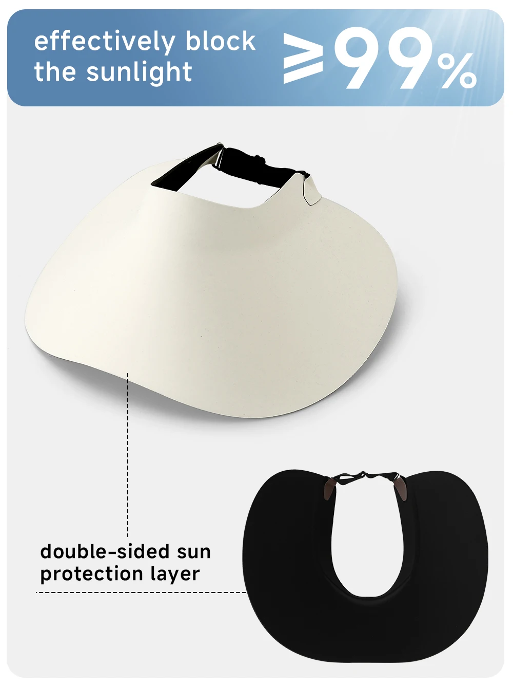 Summer New Seamless Sun Hat with UV Protection for Women, Featuring A Large Brim and An Empty Top for Shade